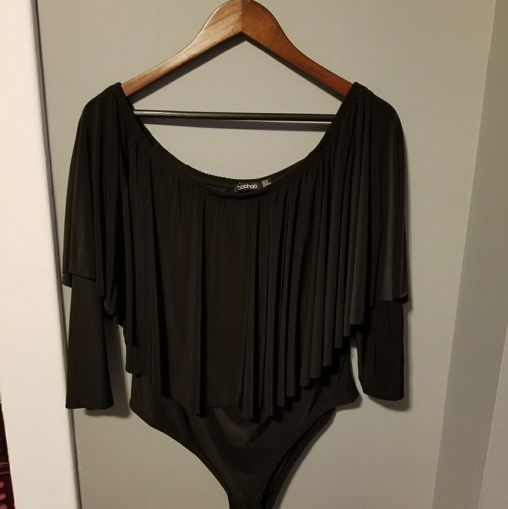 Black Off Shoulder Body Suite
